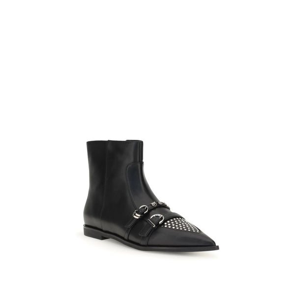 Schwarze Kalbshaut Bos Taurus Stiefeletten