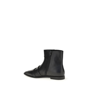 Schwarze Kalbshaut Bos Taurus Stiefeletten