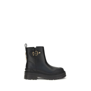 Schwarze Kalbshaut Bos Taurus Stiefeletten