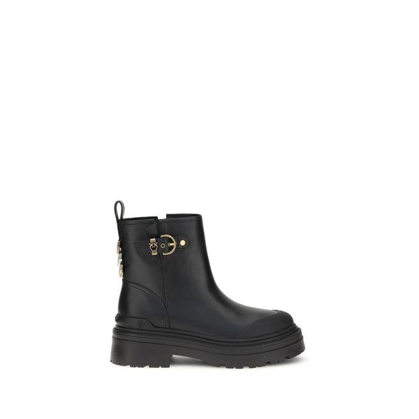 Schwarze Kalbshaut Bos Taurus Stiefeletten