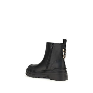 Schwarze Kalbshaut Bos Taurus Stiefeletten