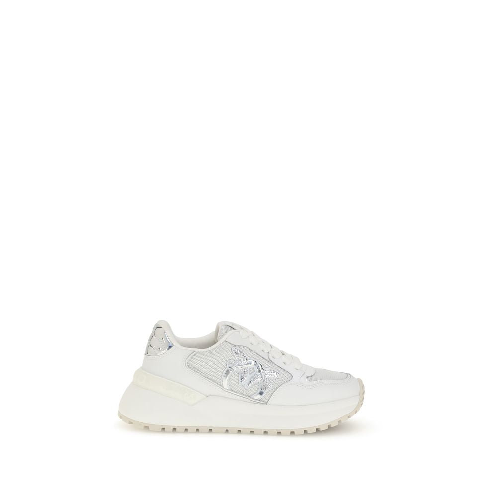 Weiße Kalbshaut Bos Taurus Chunky Sneakers