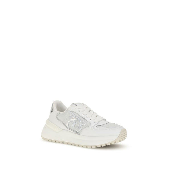 Weiße Kalbshaut Bos Taurus Chunky Sneakers