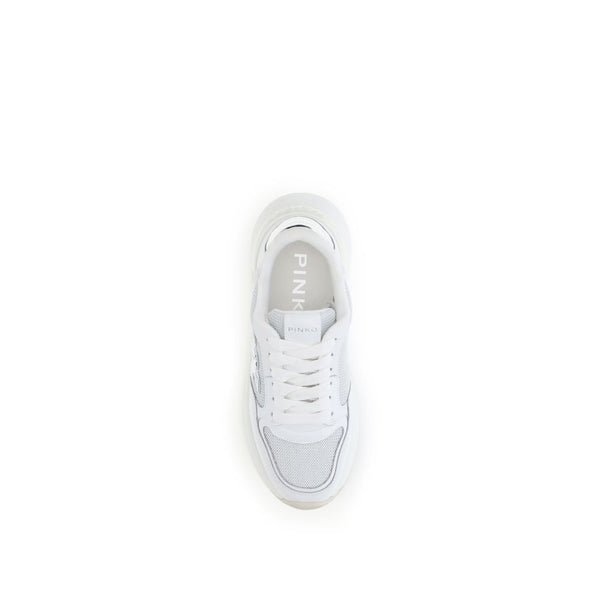 Weiße Kalbshaut Bos Taurus Chunky Sneakers