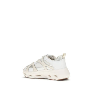Weiße Kalbshaut Bos Taurus Chunky Sneakers