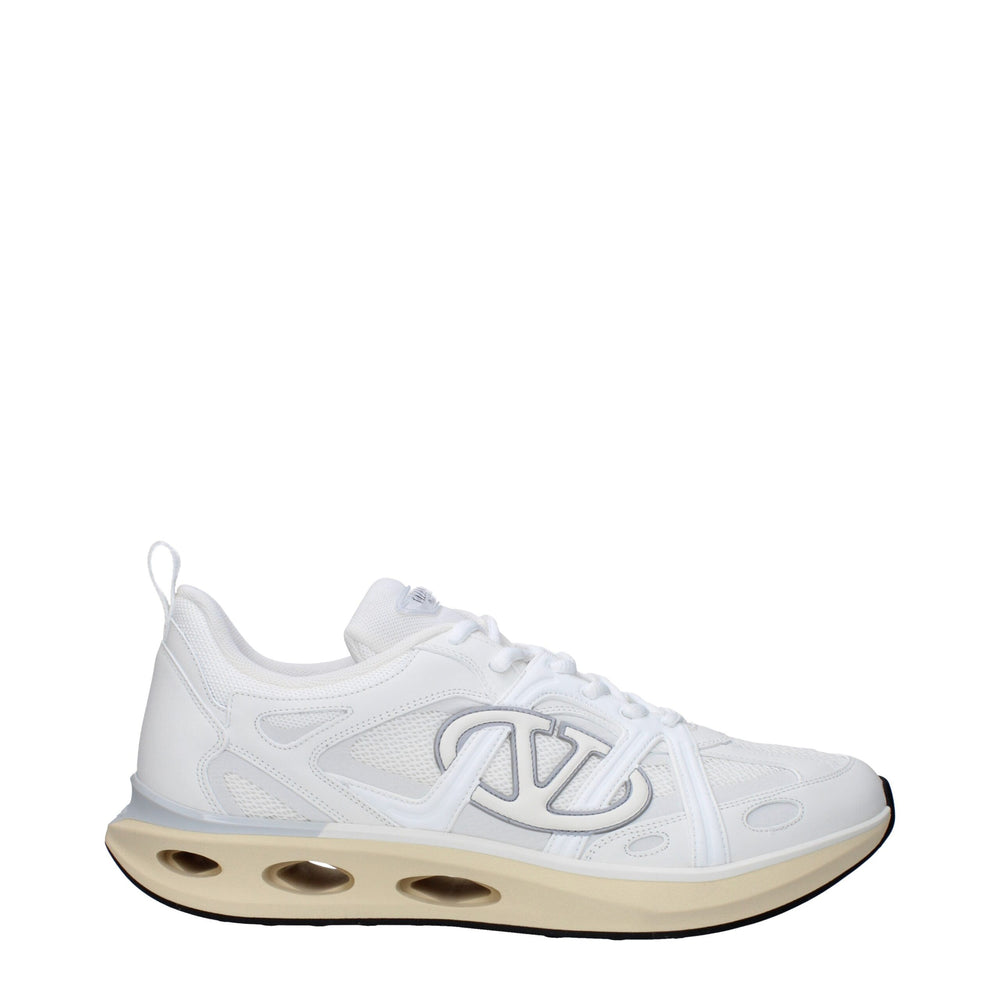 Weißer Stoff Sportliche Turnschuhe
