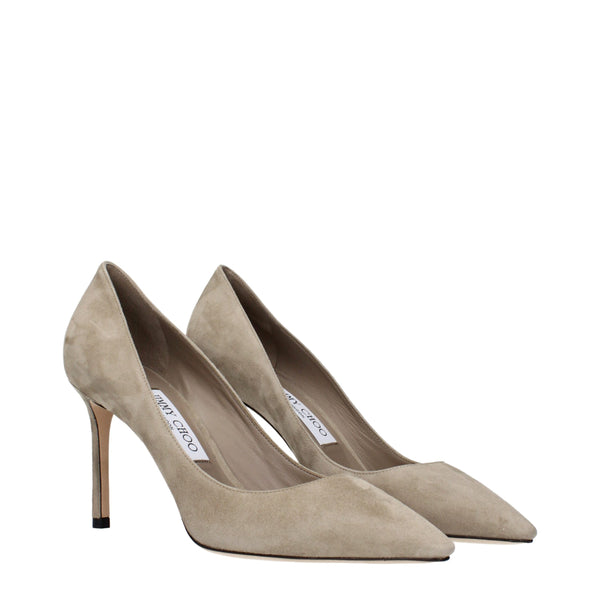 Graue Lederpumps