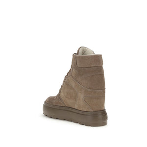 Beigefarbene Kalbshaut Bos Taurus Sneaker