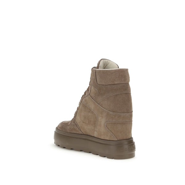 Beigefarbene Kalbshaut Bos Taurus Sneaker