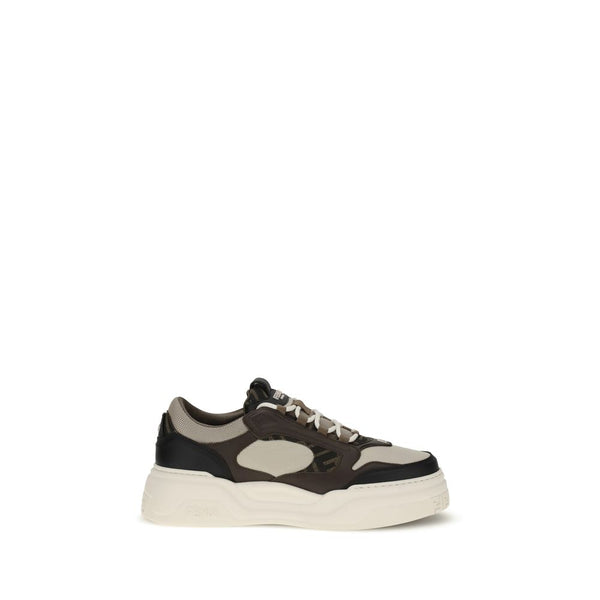 Schwarze Sneakers aus Kalbsleder Bos Taurus Low Top