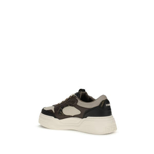 Schwarze Sneakers aus Kalbsleder Bos Taurus Low Top