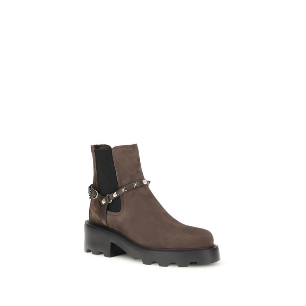 Braune Kalbshaut Bos Taurus Chelsea-Stiefel