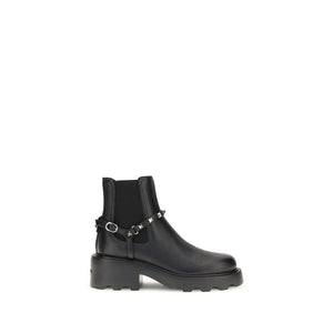 Schwarze Kalbshaut Bos Taurus Stiefeletten