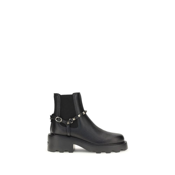 Schwarze Kalbshaut Bos Taurus Stiefeletten