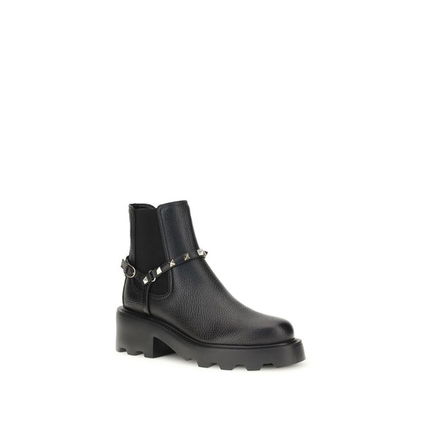 Schwarze Kalbshaut Bos Taurus Stiefeletten