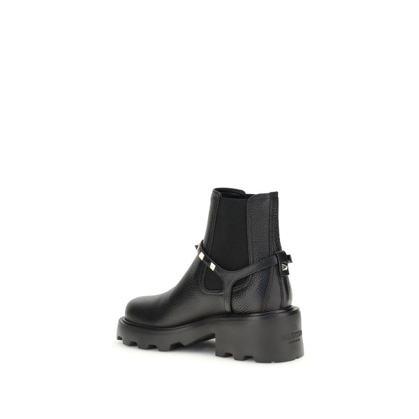 Schwarze Kalbshaut Bos Taurus Stiefeletten