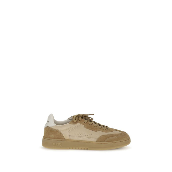 Beigefarbene Leder-Sneaker mit niedrigem Schaft