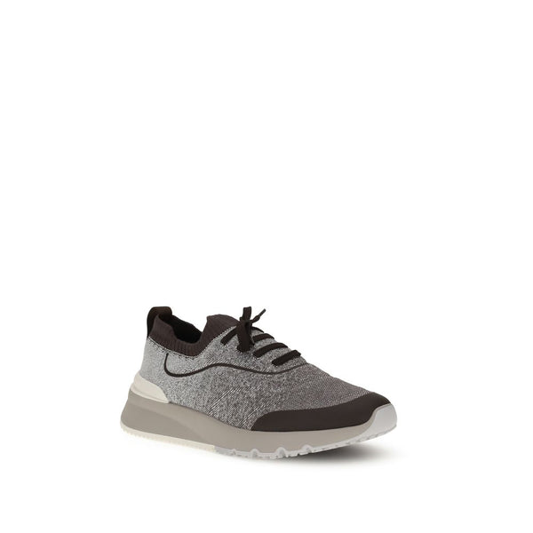 Graue Baumwoll-Sportschuhe