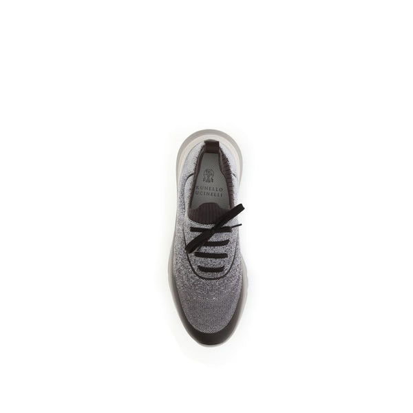 Graue Baumwoll-Sportschuhe