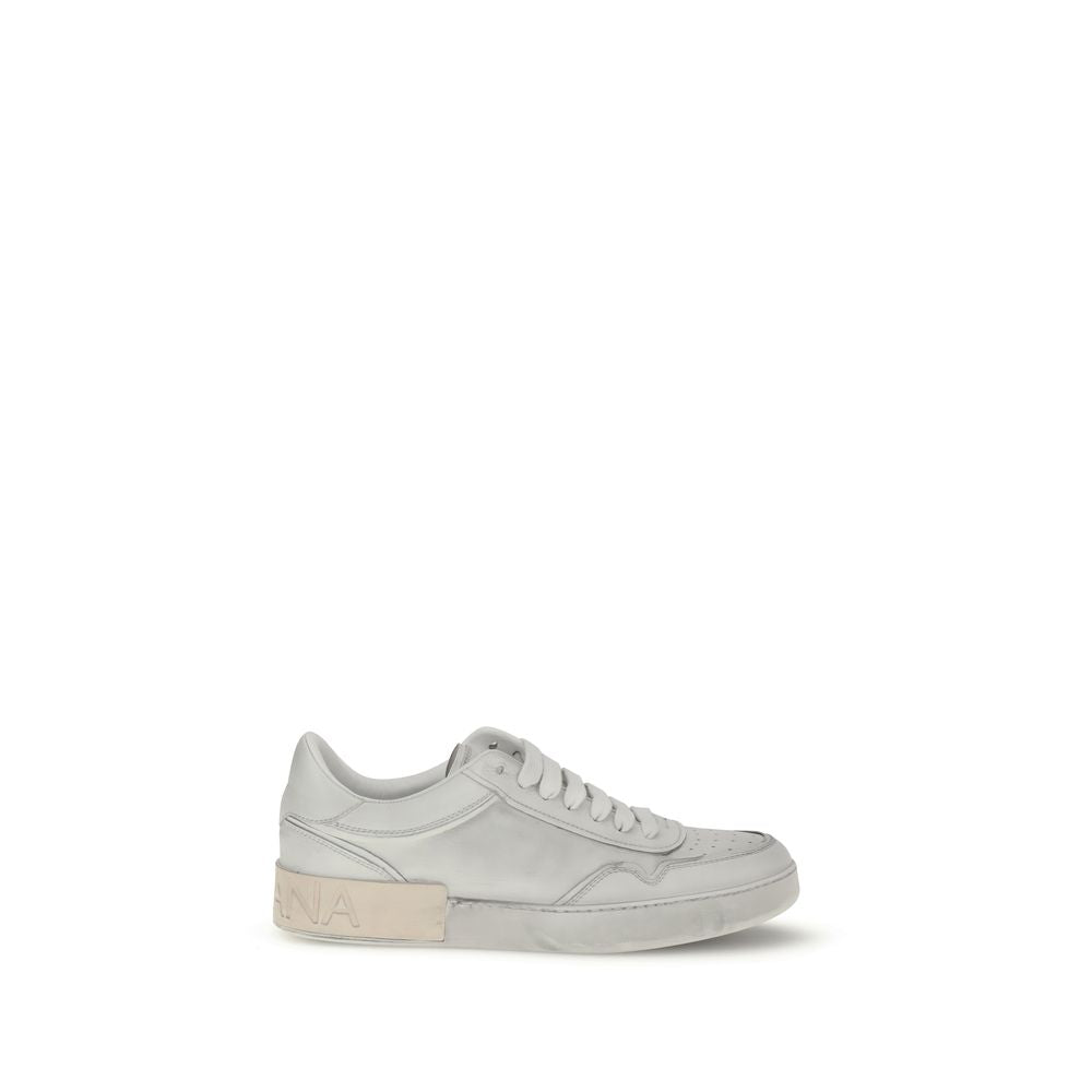 Weiße Kalbshaut Bos Taurus Sneakers mit niedrigem Schaft
