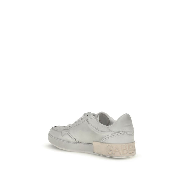 Weiße Kalbshaut Bos Taurus Sneakers mit niedrigem Schaft