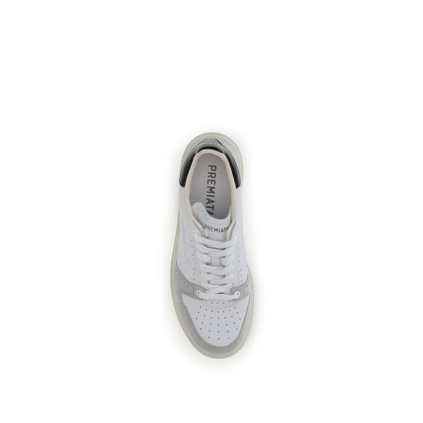Weiße Kalbshaut Bos Taurus Sneakers mit niedrigem Schaft