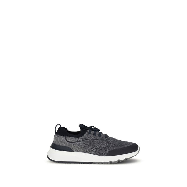 Graue Baumwoll-Sportschuhe