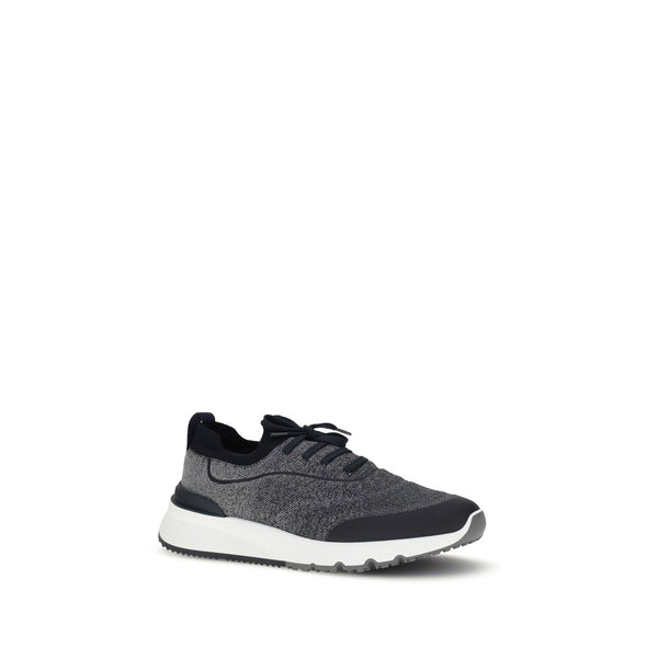 Graue Baumwoll-Sportschuhe