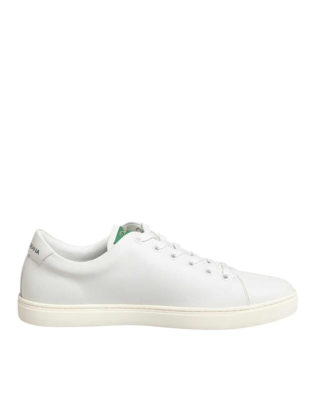 Weißes Leder mit Rosenstickerei Low-Top Schuhe