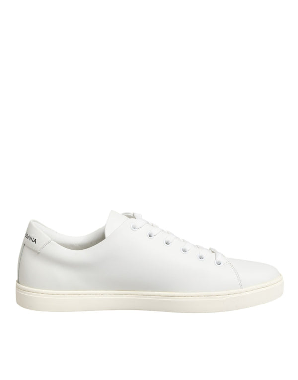 Weiß Leder Sacre Herz Patch Turnschuhe Schuhe