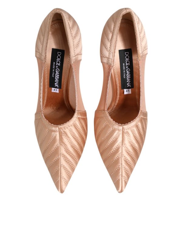 Cipria Nude Satin Mesh Stiletto Pumps Schuhe