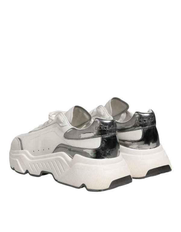 Weiß Silber DAYMASTER Leder Männer Turnschuhe Schuhe