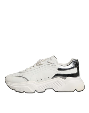 Weiß Silber DAYMASTER Leder Männer Turnschuhe Schuhe
