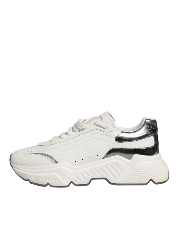 Weiß Silber DAYMASTER Leder Männer Turnschuhe Schuhe