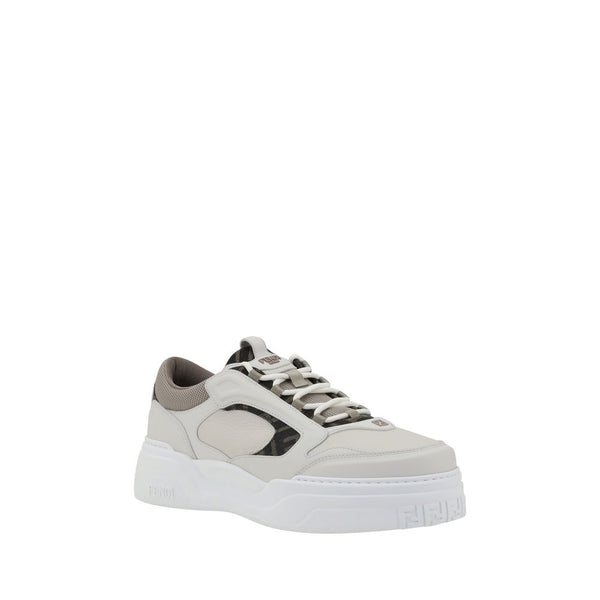 Weiße Kalbshaut Bos Taurus Sneakers mit niedrigem Schaft