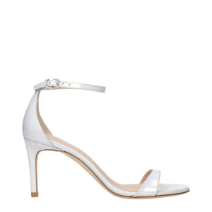 Weiße Leder-Stilettos mit Absatz