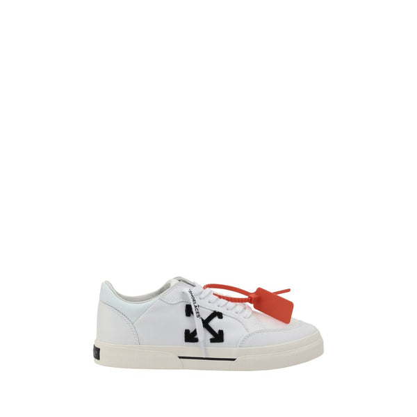Weiße Gummisohle Sneakers mit niedrigem Schaft