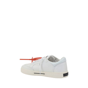 Weiße Gummisohle Sneakers mit niedrigem Schaft