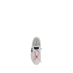 Weiße Gummisohle Sneakers mit niedrigem Schaft