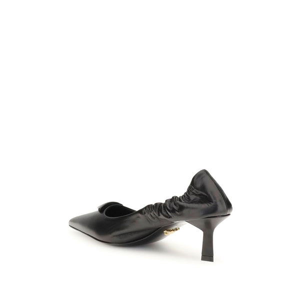 Schwarze Kalbsleder Bos Taurus High Heels