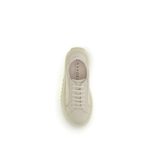 Weiße Plateau-Sneaker aus Gummi