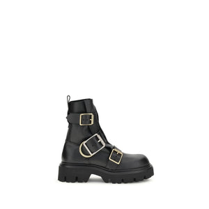 Schwarze Kalbshaut Bos Taurus Stiefeletten