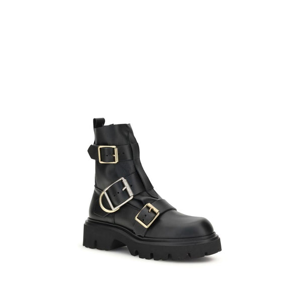 Schwarze Kalbshaut Bos Taurus Stiefeletten