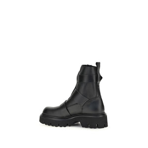 Schwarze Kalbshaut Bos Taurus Stiefeletten
