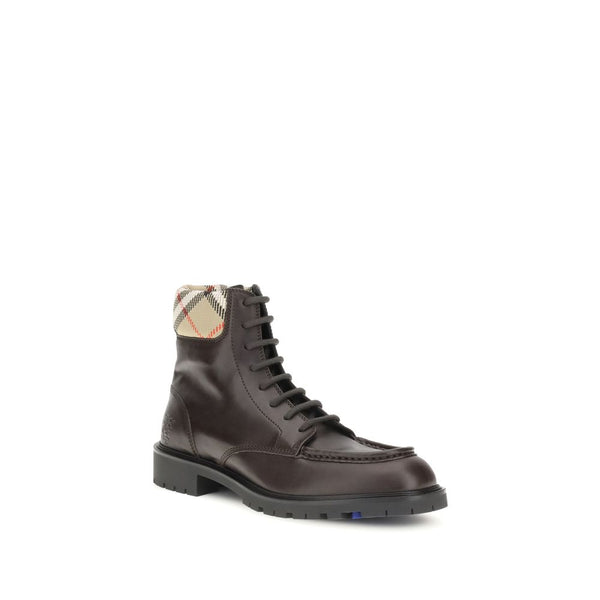 Braune Kalbshaut Bos Taurus Schnürstiefel
