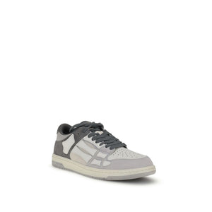 Graue Kalbshaut Bos Taurus Low-Top Sneaker