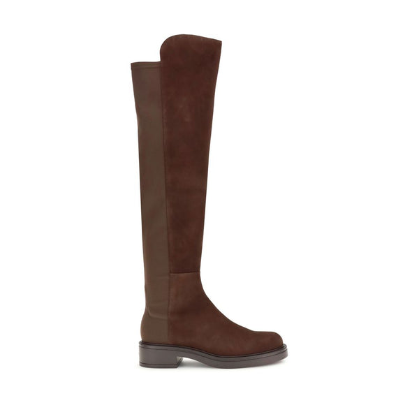 Schwarze Kalbshaut Bos Taurus Overknee-Stiefel