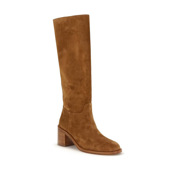 Braune Kalbshaut Bos Taurus High Heel Stiefel
