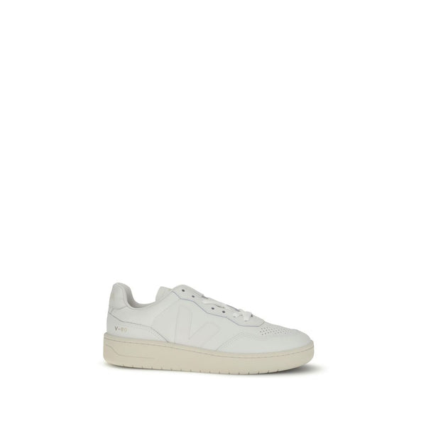 Weiße Leder-Sneaker mit niedrigem Schnitt