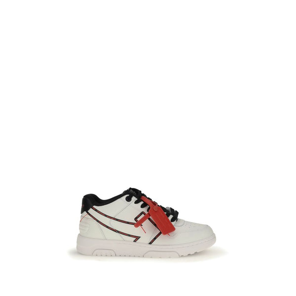 Weiße Gummisohle Sneakers mit niedrigem Schaft